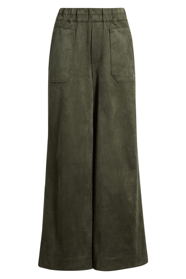 Skyrise Patch Pocket Wide Leg Pants, Alternate, color, LAUREL WREATH