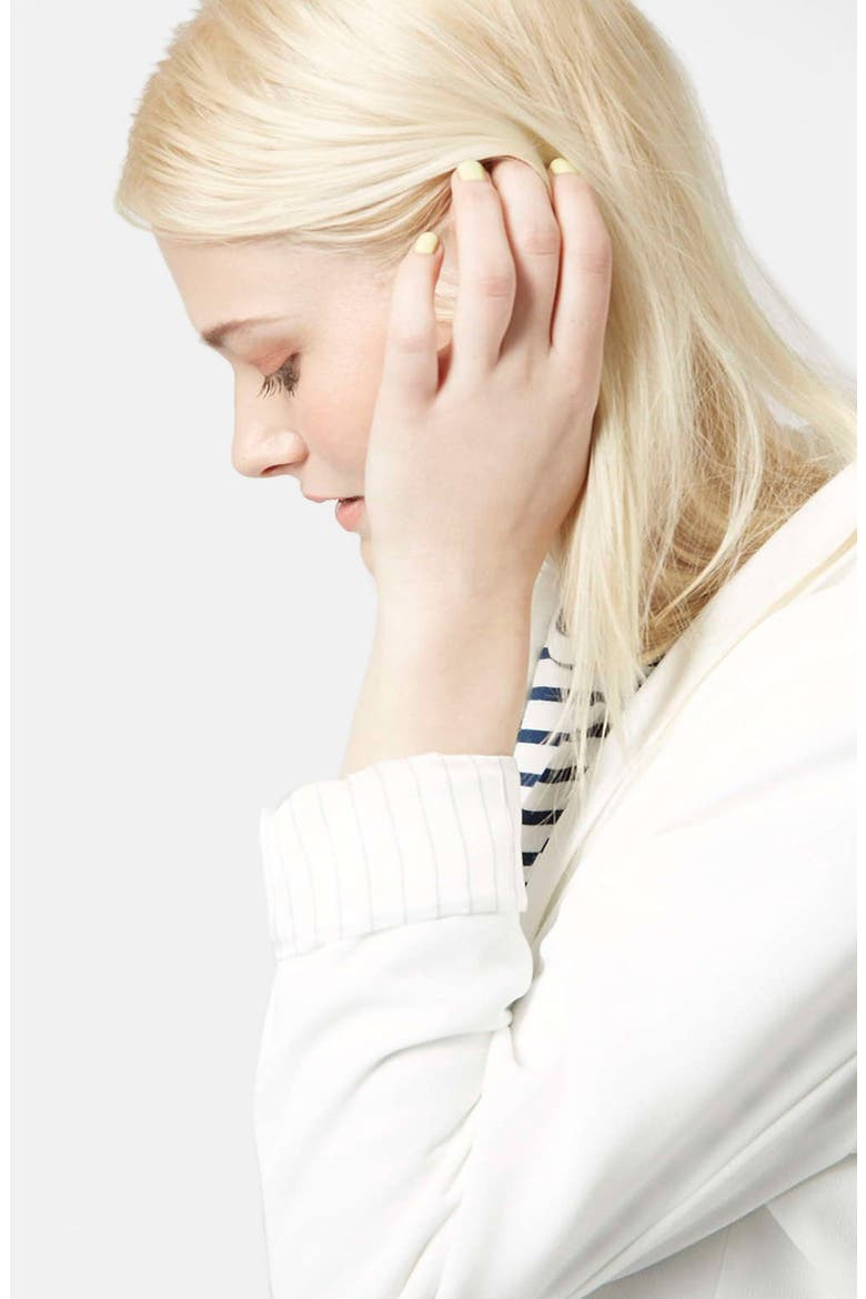 Grosgrain Trim Blazer, Alternate, color, CREAM