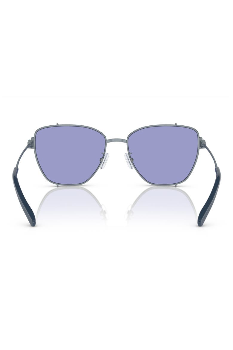 55mm Cat Eye Sunglasses, Alternate, color, SILVER/ AZURE