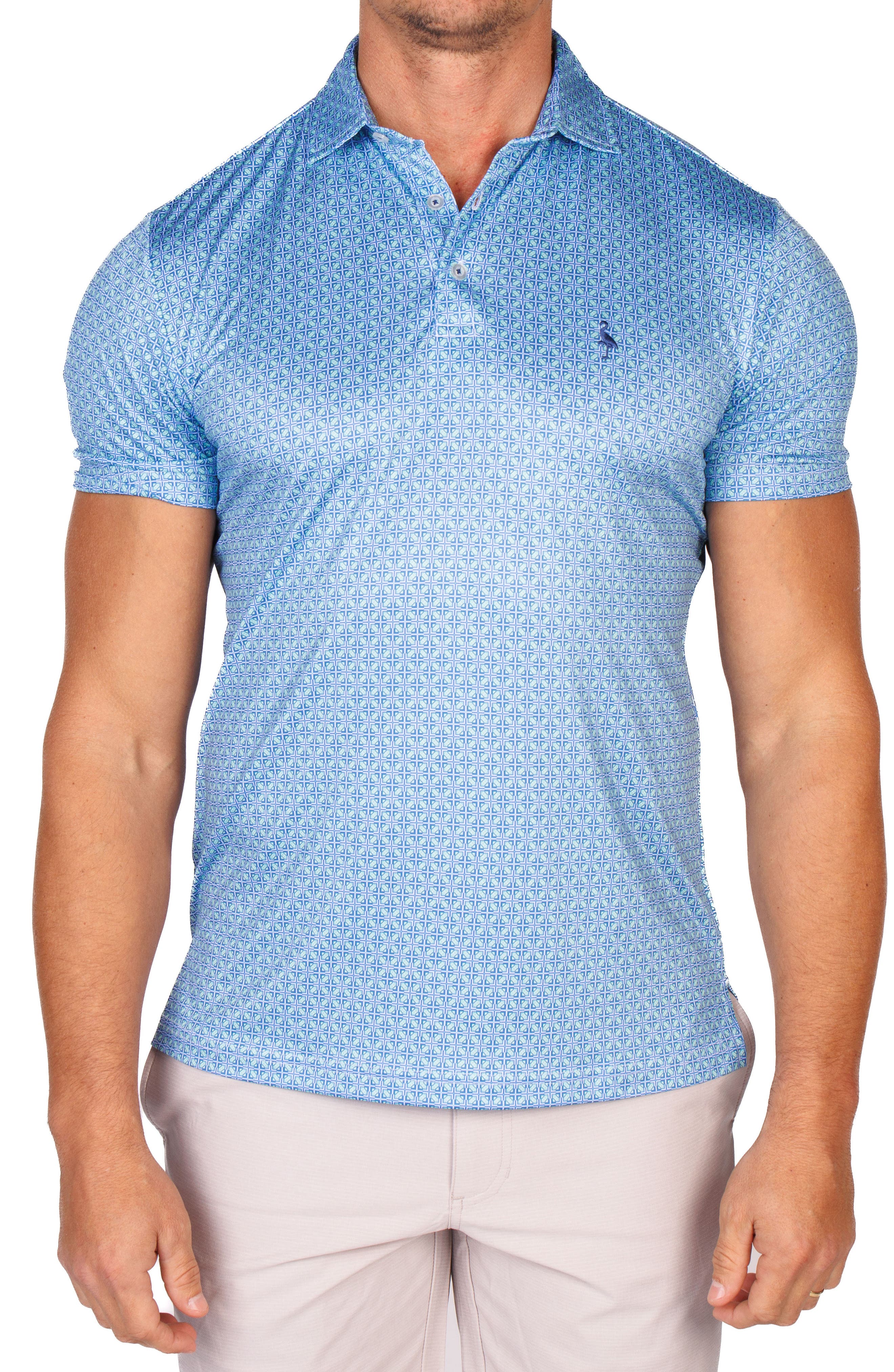 TailorByrd Abstract Geo Performance Golf Polo