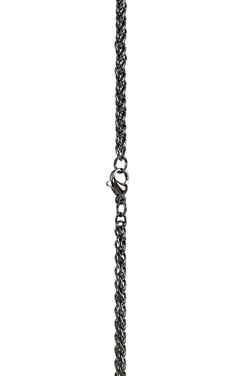 AMERICAN EXCHANGE Men's Siviglia Dog Tag Pendant Necklace, Alternate, color, Gun/Silver