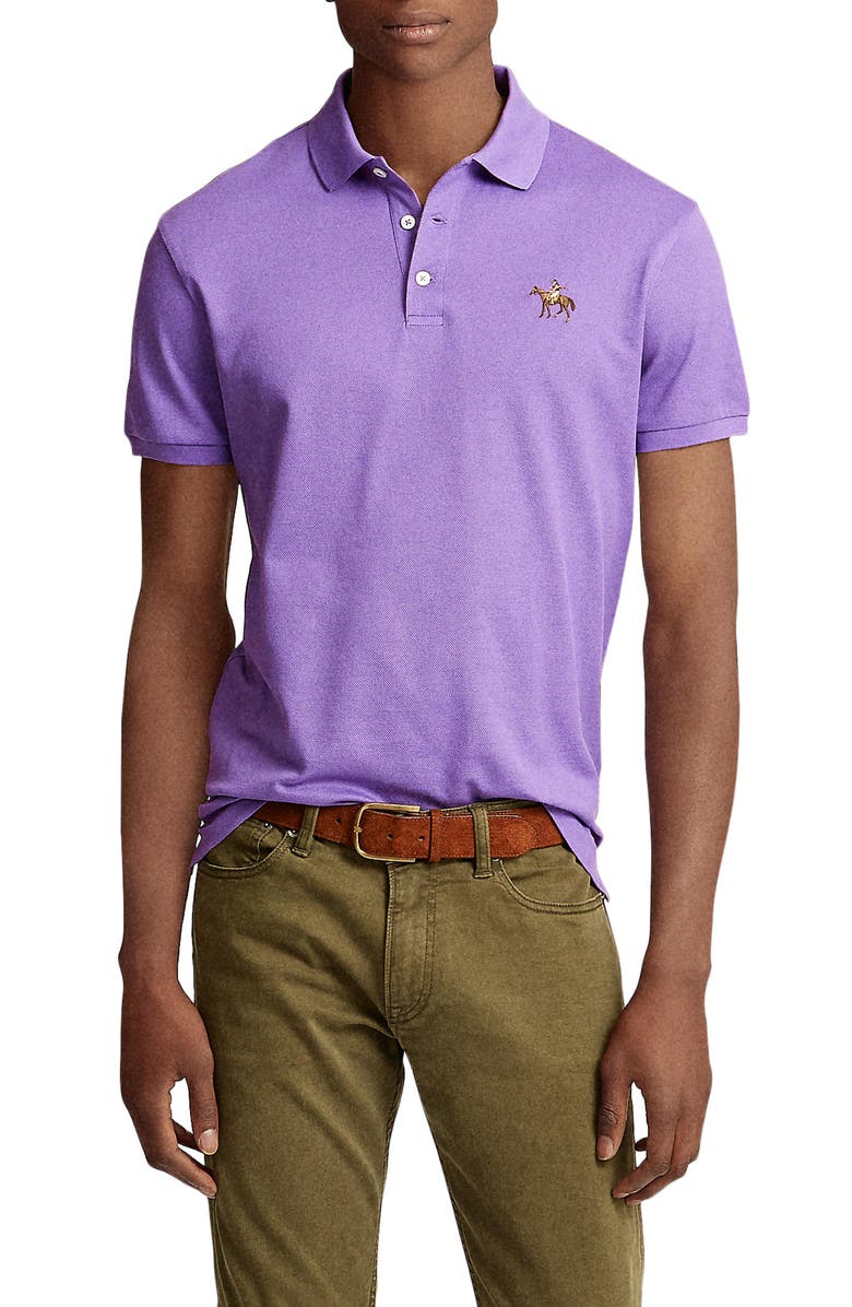 Ralph Lauren Purple Label Cotton Piqué Polo, Main, color, Classic Lavender