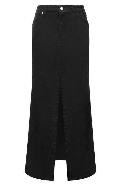 Staud + Wrangler The Denim Maxi Skirt In Black
