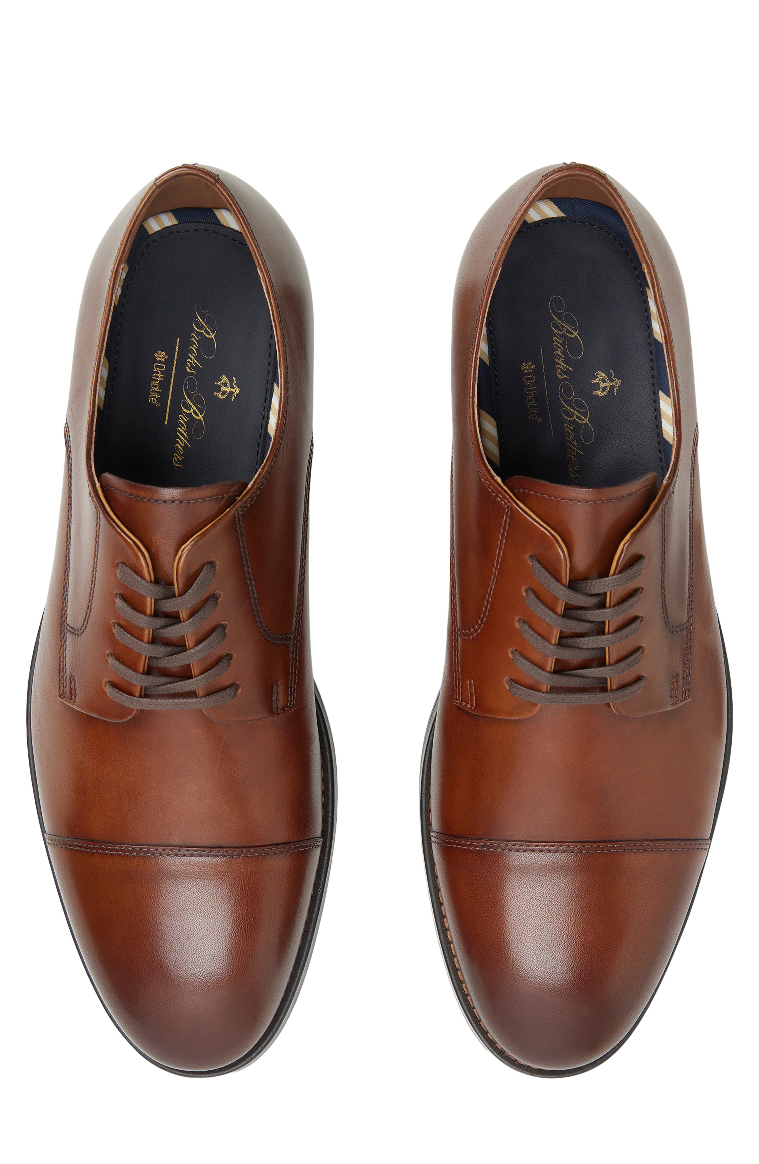 Clarkson Leather Cap Toe Derby, Alternate, color, TAN