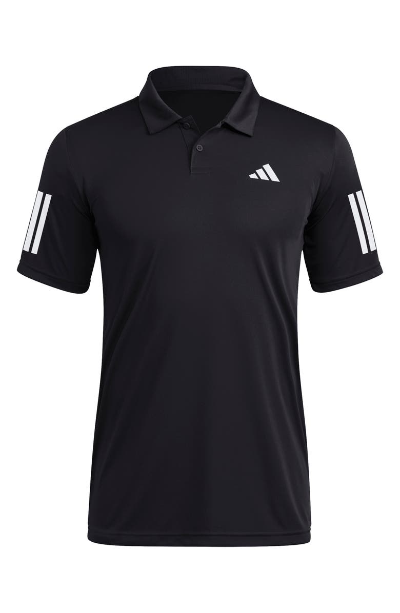 adidas Club 3-Stripes Performance Polo, Alternate, color, Black