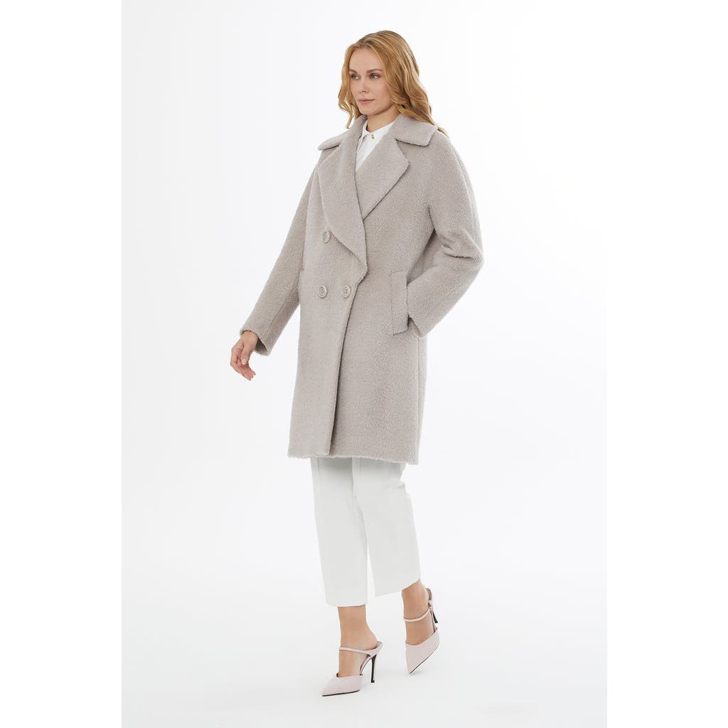 Gizia Notch Lapel Jacket With Button Detail And Pockets In Neutral