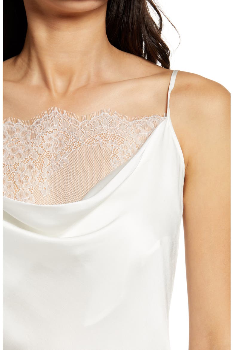 Seven Lace Inset Cowl Neck Camisole, Alternate, color, SOFTWHITE