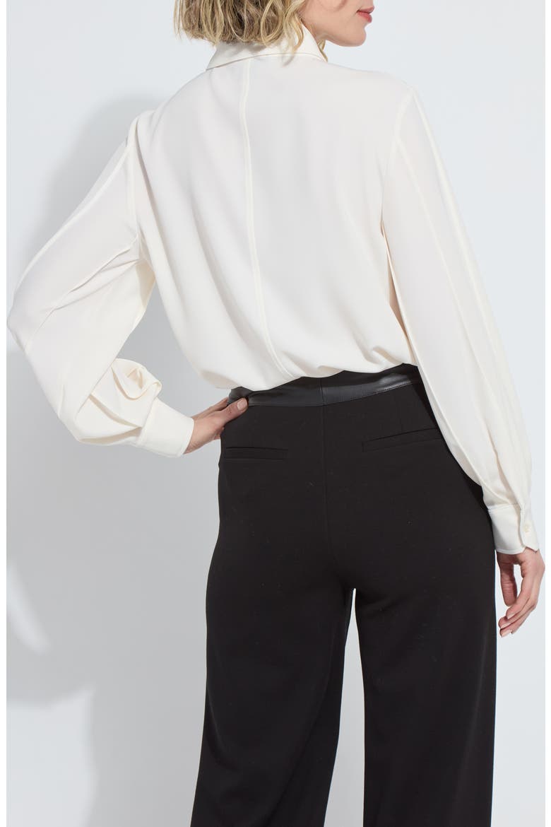 Ivette Pleated Balloon Sleeve Button-Up Shirt, Alternate, color, NATURAL PEARL