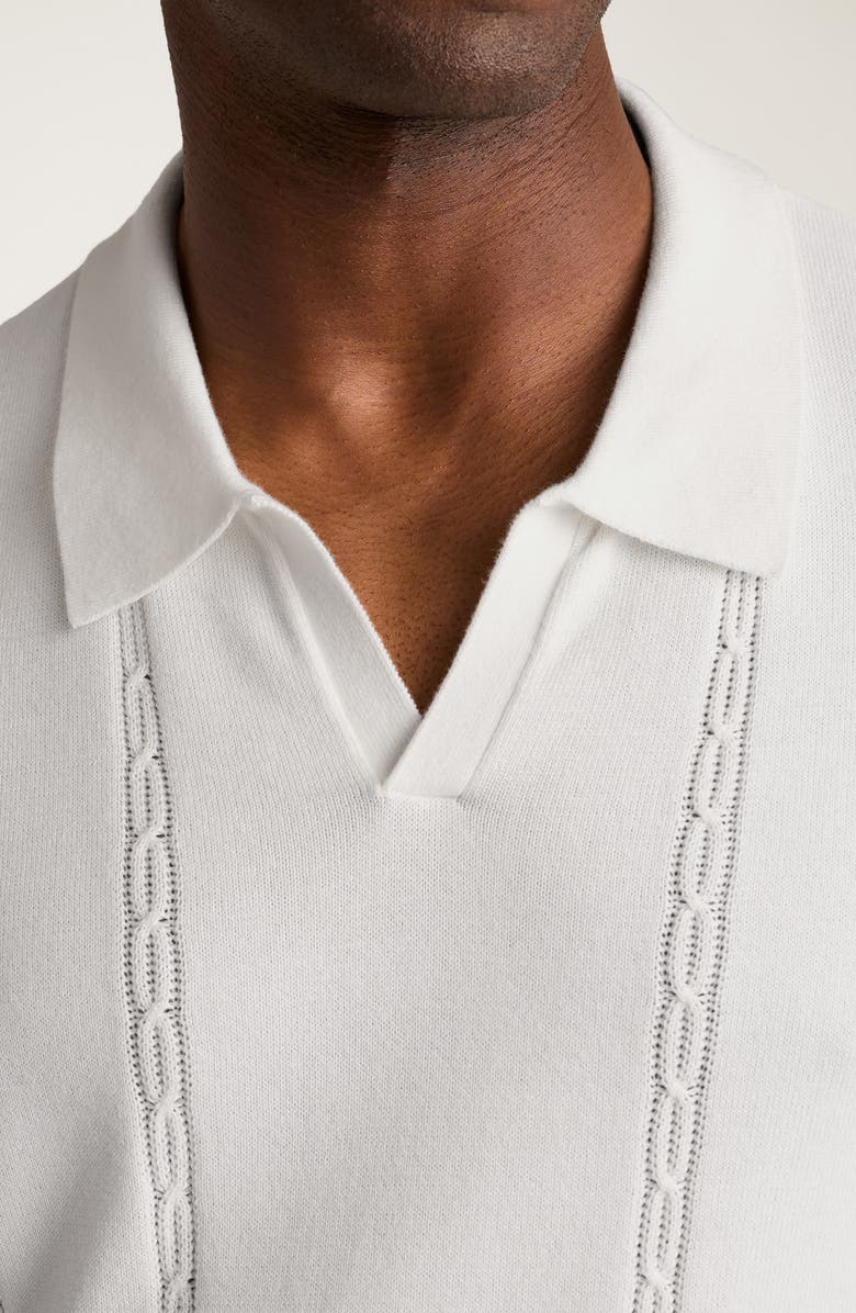 Bonobos Hudson Cotton Polo Sweater, Alternate, color, Snow