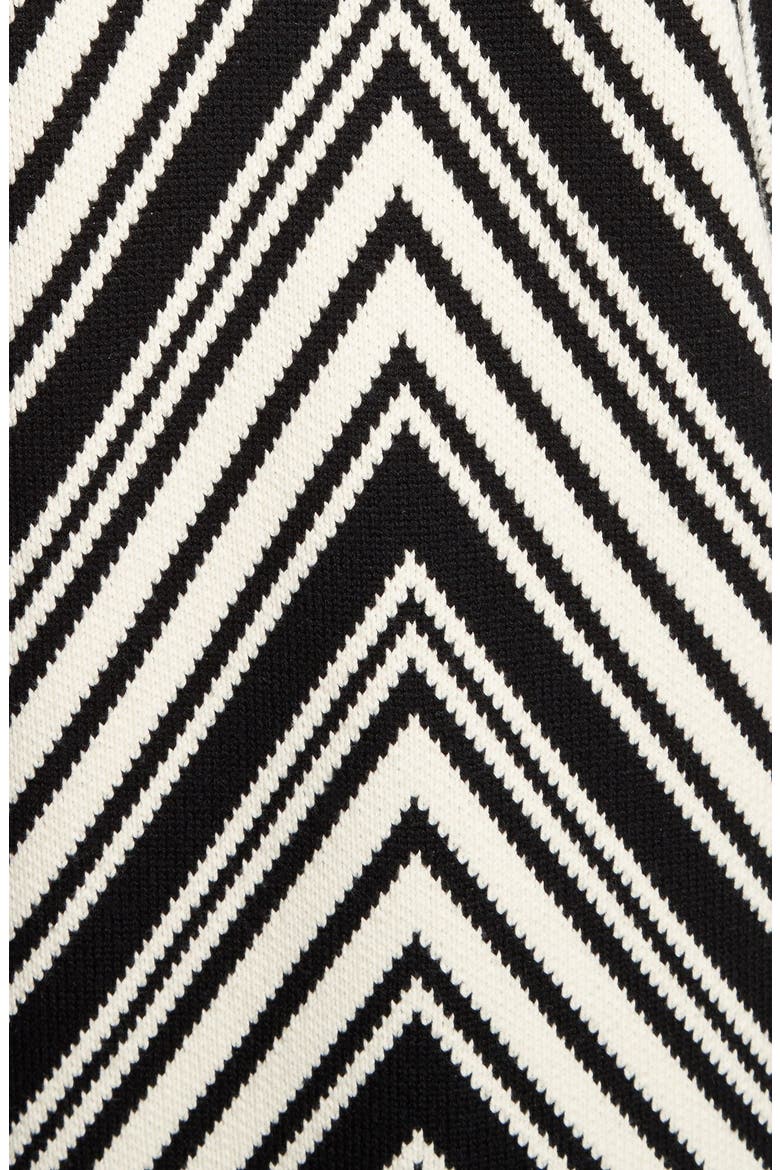 'Tavia' Textured Chevron Jacket, Alternate, color, BLACK/ NEW IVORY