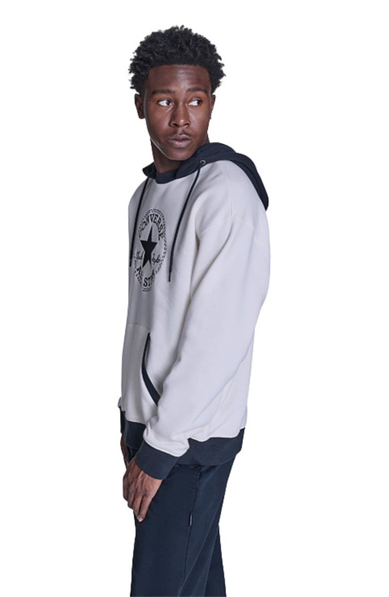 Converse Chuck Taylor Patch Two-Tone Hoodie, Alternate, color, Converse Egret