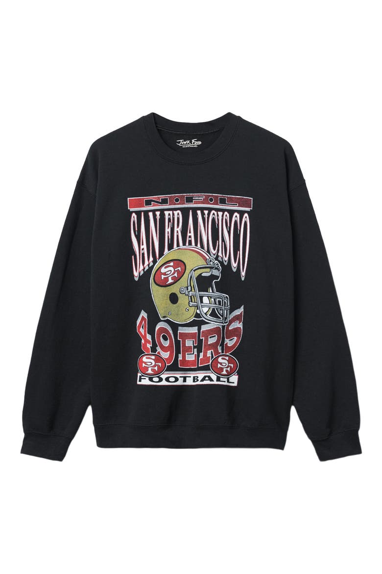 San Francisco 49ers Cotton Blend Crewneck Sweatshirt, Main, color, BLACK