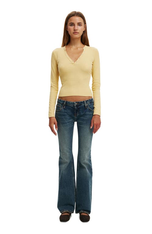 Cotton On Ryan Henley Long Sleeve In Yellow