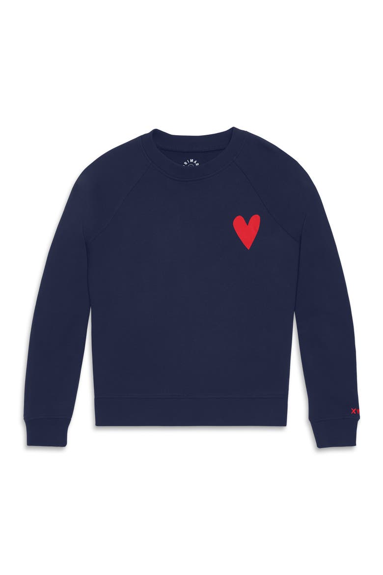 Women's Fit Heart Sweatshirt, Alternate, color, Navy Lollipop