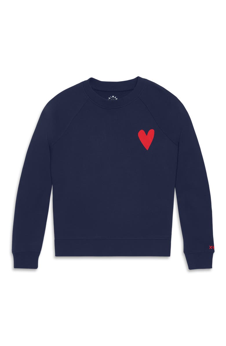 Primary Women's Fit Heart Sweatshirt, Alternate, color, Navy Lollipop