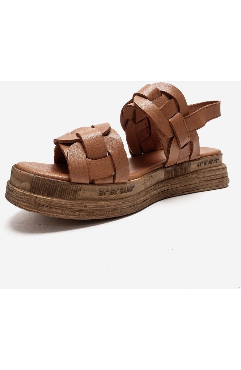 Forever & Always Shoes Elvoro Leather Sandal, Alternate, color, Cognac