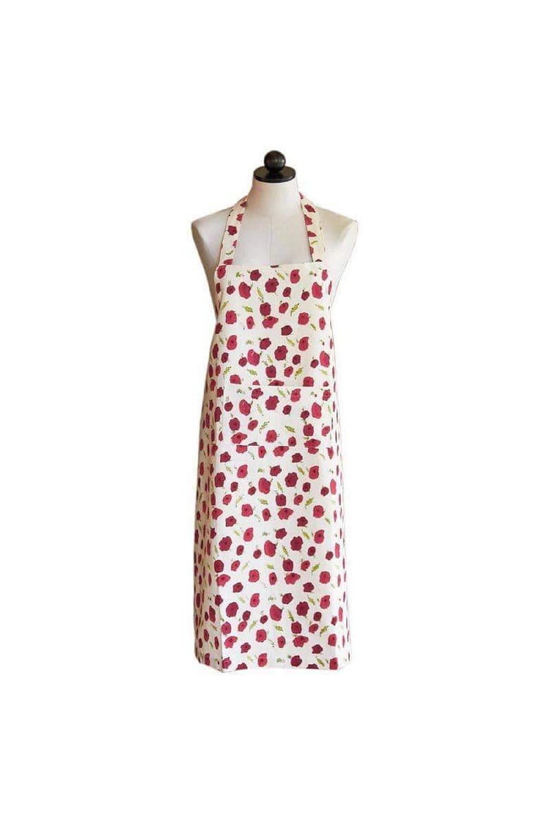 Poppies Apron, Main, color, Red/Green 32" x 36"