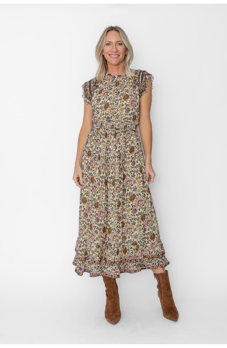 West Of Michele Ankle Dress, Main, color, Multi