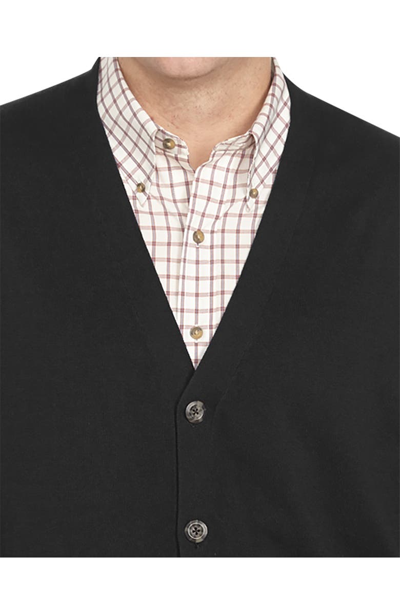 Harbor Bay by DXL Big
Tall V-Neck Cardigan, Alternate, color, Black