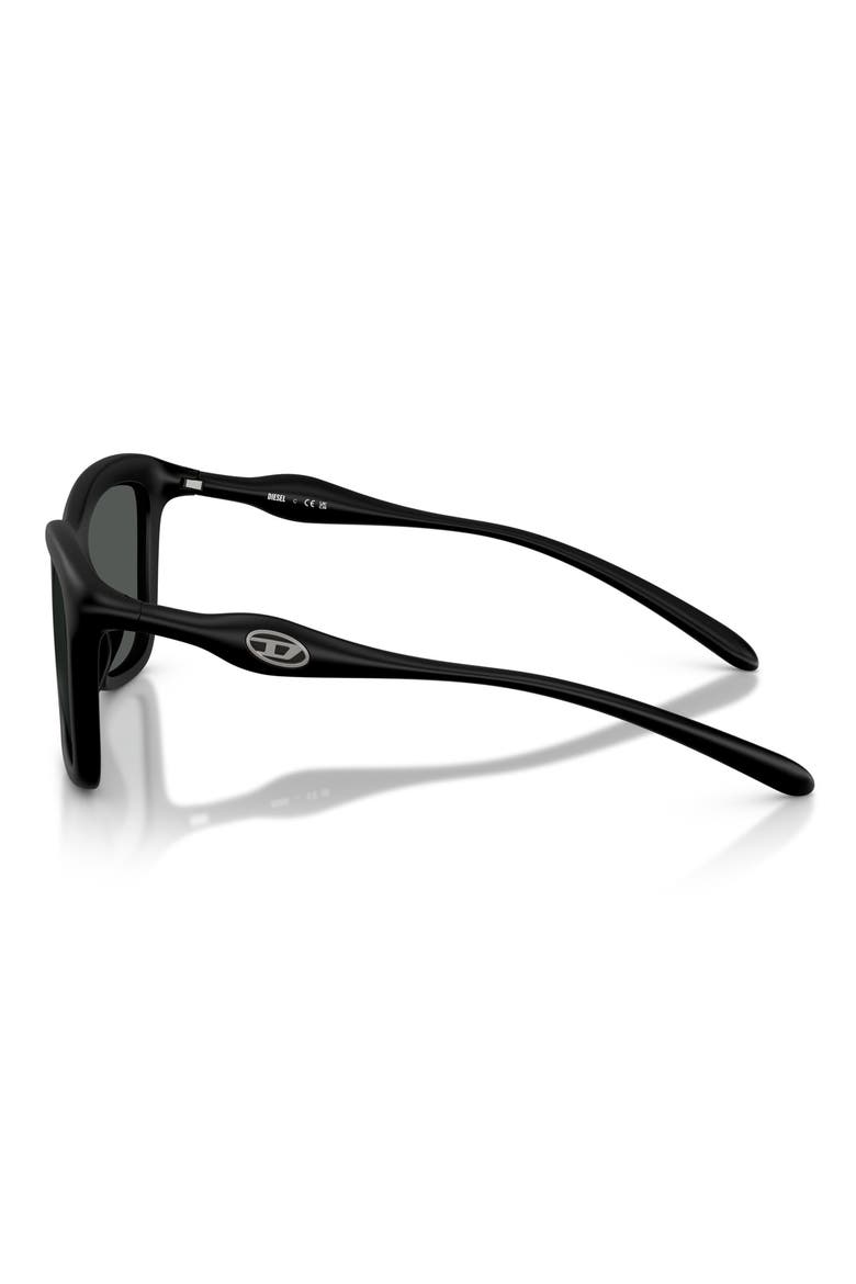 DL3008U 53mm Square Sunglasses, Alternate, color, BLACK MATTE / DARK GREY