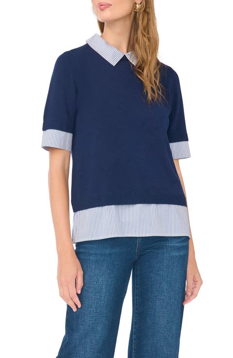Mixed Media Layered Sweater