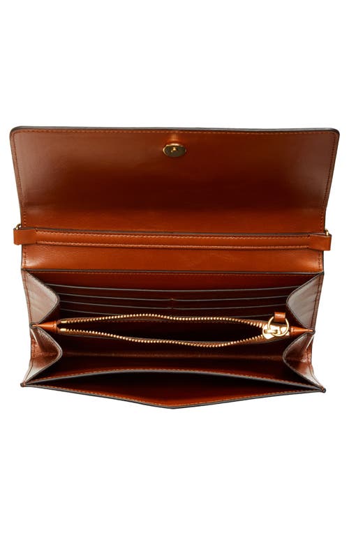 Chloé Iconic Wallet On A Chain In 26m Clay Brown