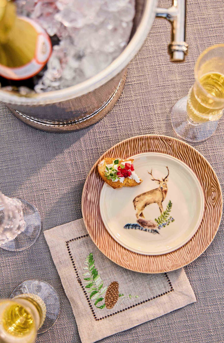 Juliska Forest Walk Stag Cocktail/Side Plate, Alternate, color, Cafe Au Lait