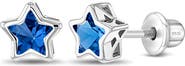 In Season Jewelry Cubic Zirconia Birthstone Star Earrings