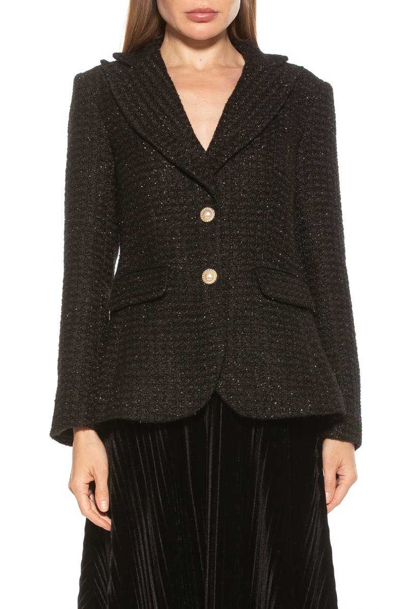 Alexia Admor Raya Classic Tweed Two-Button Blazer, Main, color, 