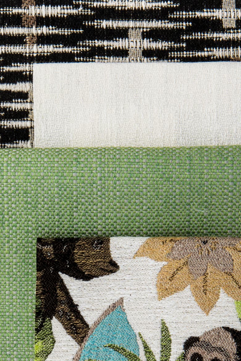 Monteverde Panelled With Tassels Indoor & Outdoor Woven Accent Pillow, Alternate, color, Multi