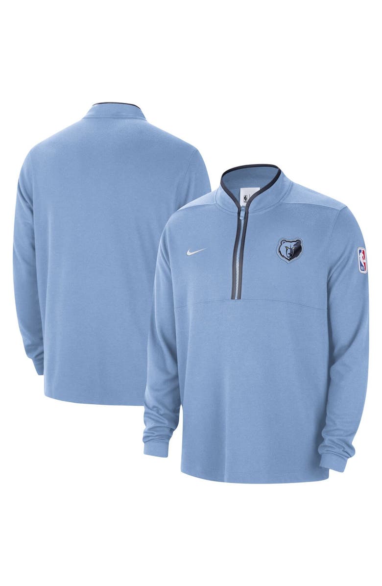 Nike Men's Nike Light Blue Memphis Grizzlies Authentic Performance Half-Zip Jacket, Alternate, color, Light Blue