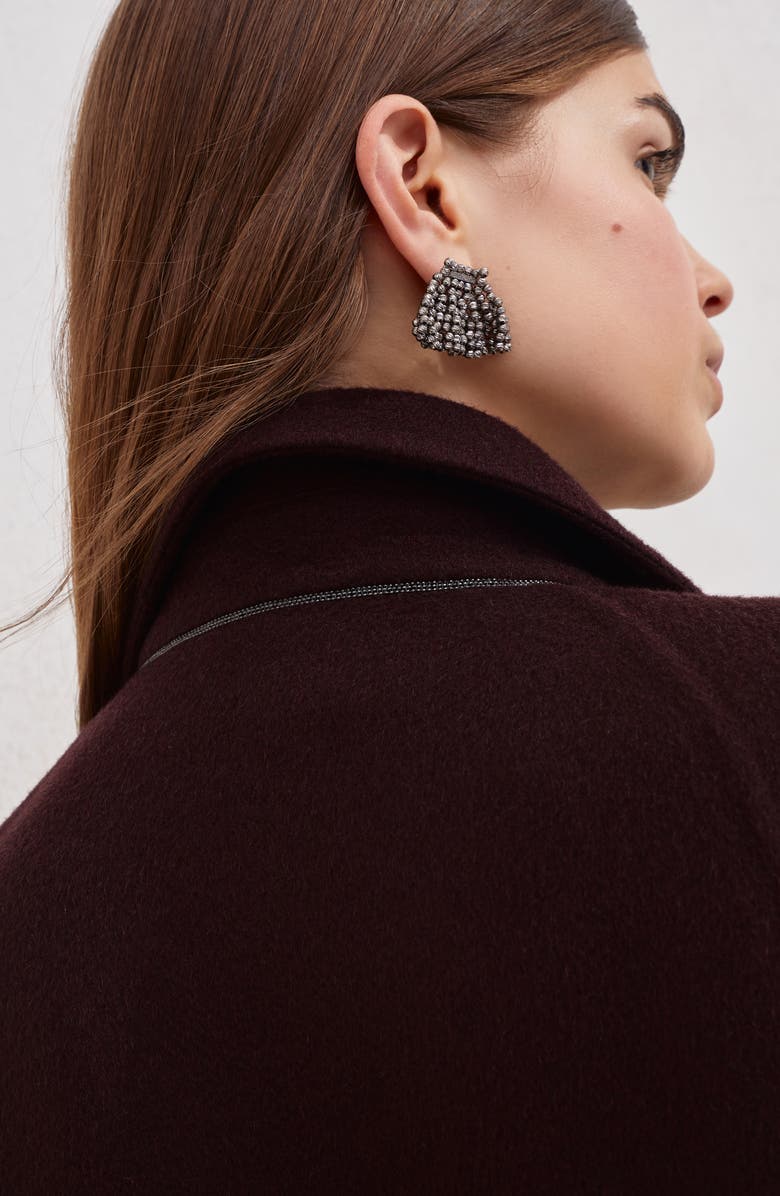 Brunello Cucinelli Handcrafted coat, Alternate, color, Burgundy