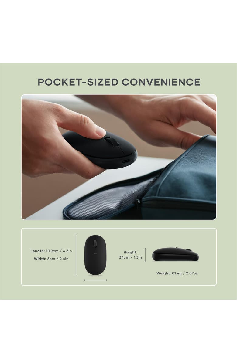 Satechi OntheGo Bluetooth Mouse, Alternate, color, Black