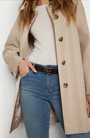 Sam Edelman Logo Buckle Leather Belt