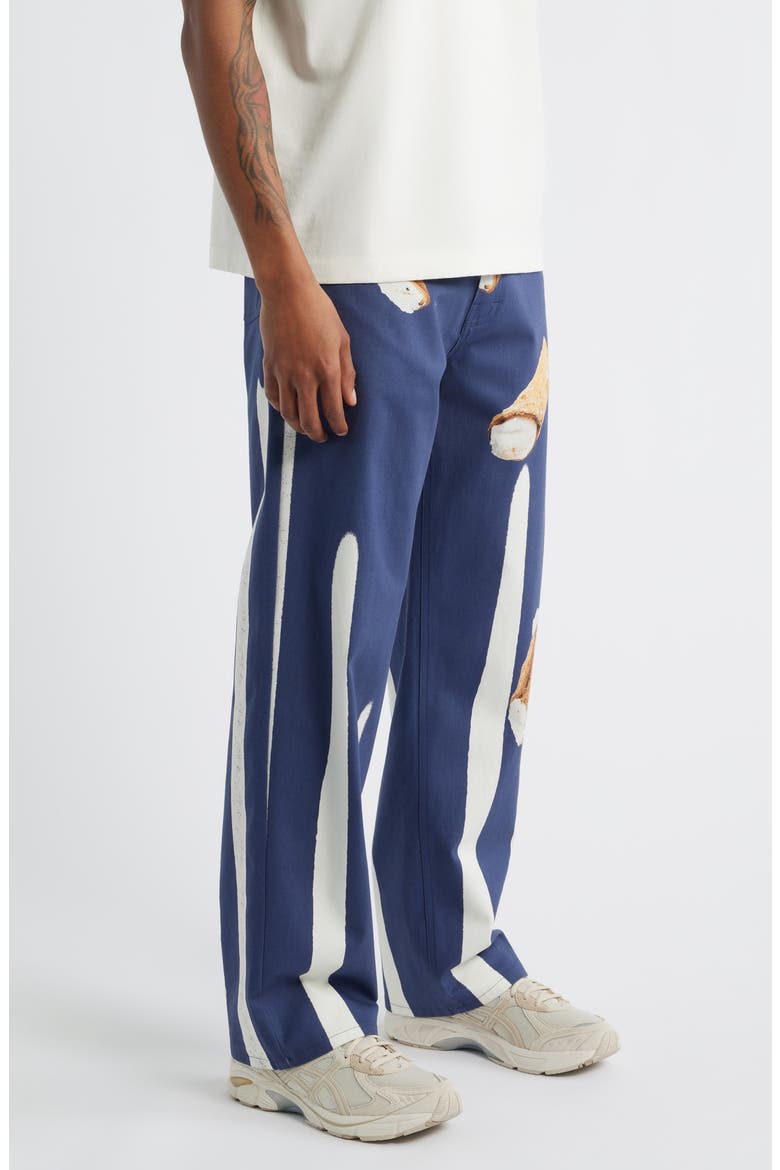 Cafe Milano Graphic Pants, Alternate, color, BLUE