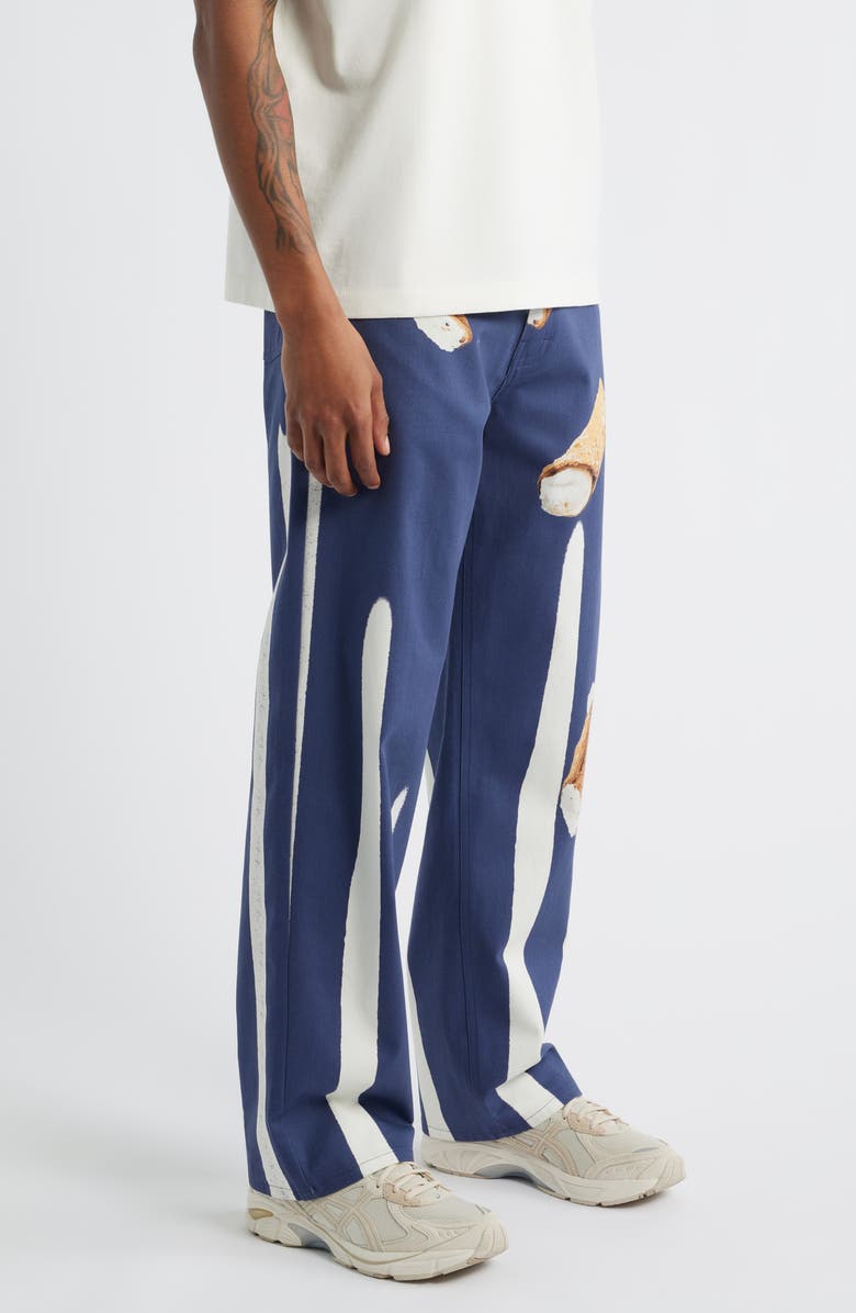 SANTO STUDIO Cafe Milano Graphic Pants, Alternate, color, Blue