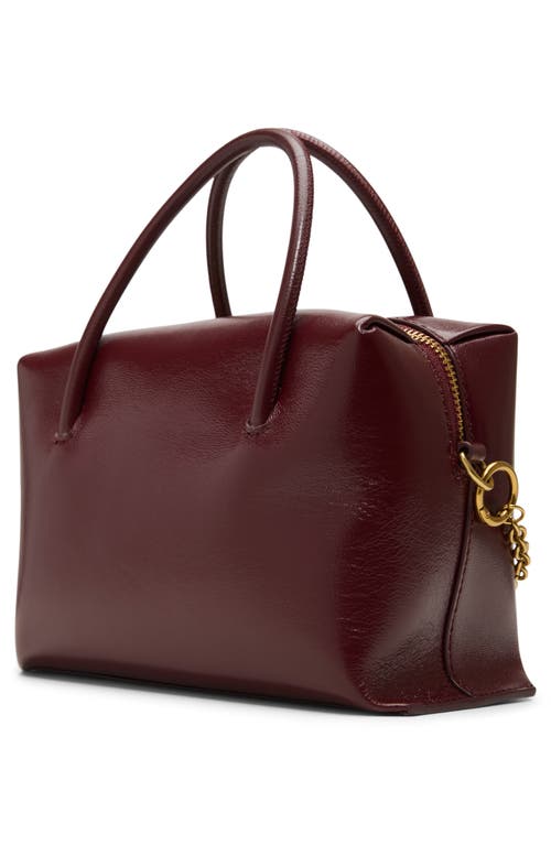 Ted Baker London Vera Charm Leather Satchel In Burgundy