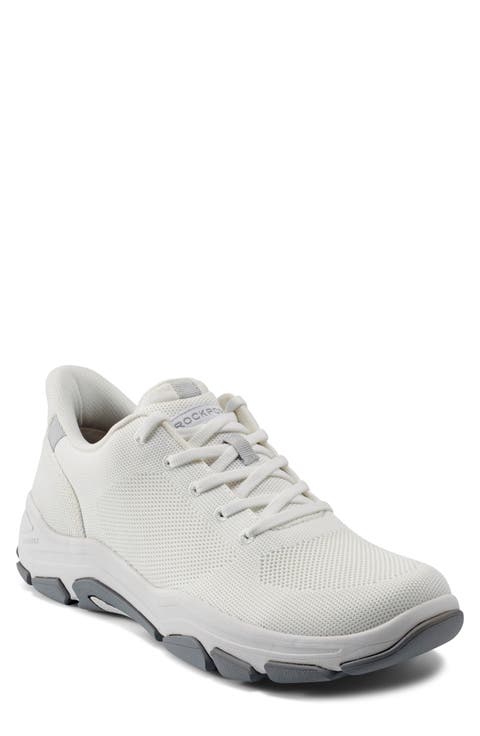 スニーカー Rockport Men's Greyham Arched White Sneakers CJ4651 Men's Rockport White Sneakers & Athletic Shoes