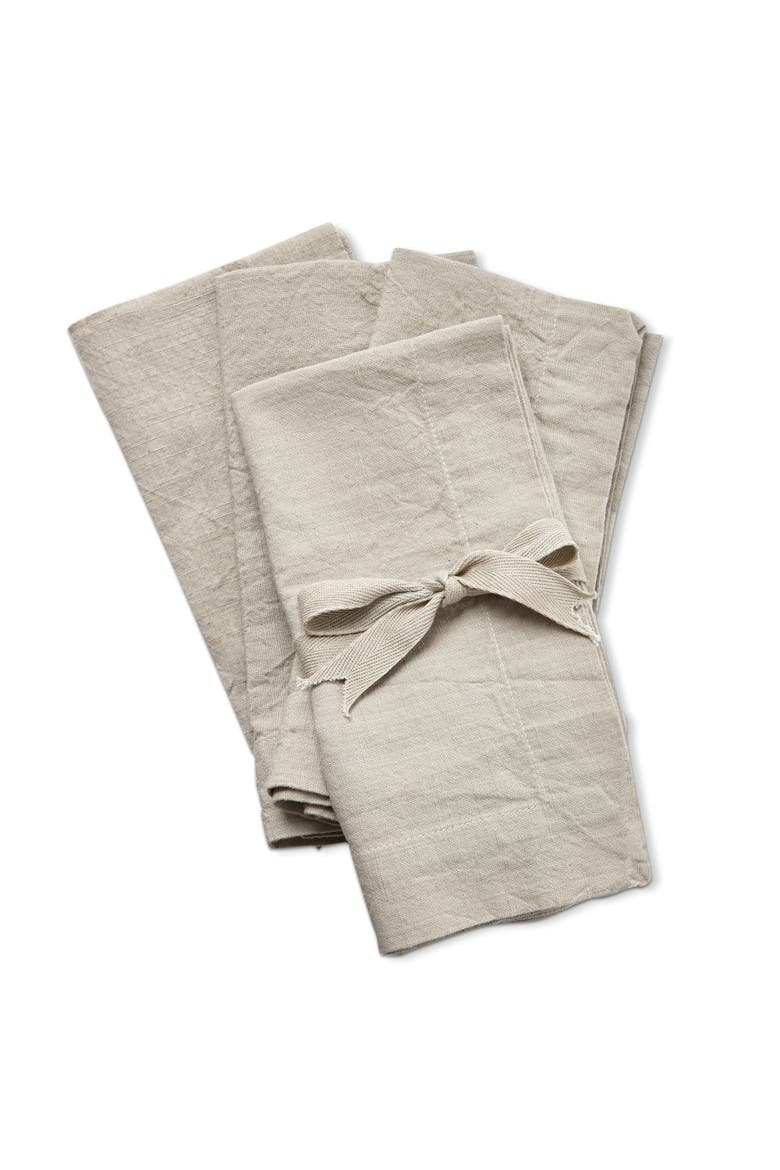Threads Slub Napkin Set of 4, Main, color, Brown