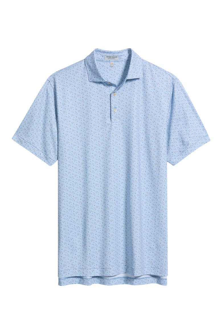 Rivington Microprint Summer Comfort Performance Jersey Polo, Alternate, color, LAKESIDE