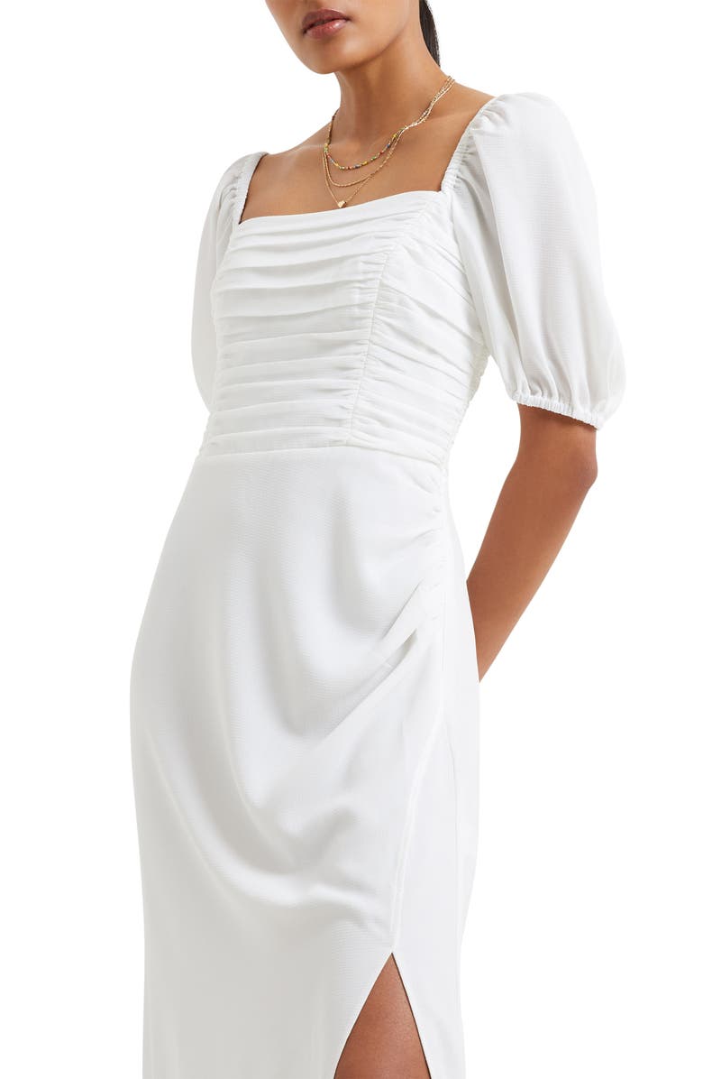 French Connection Afina Inu Satin Midi Dress, Alternate, color, Summer White