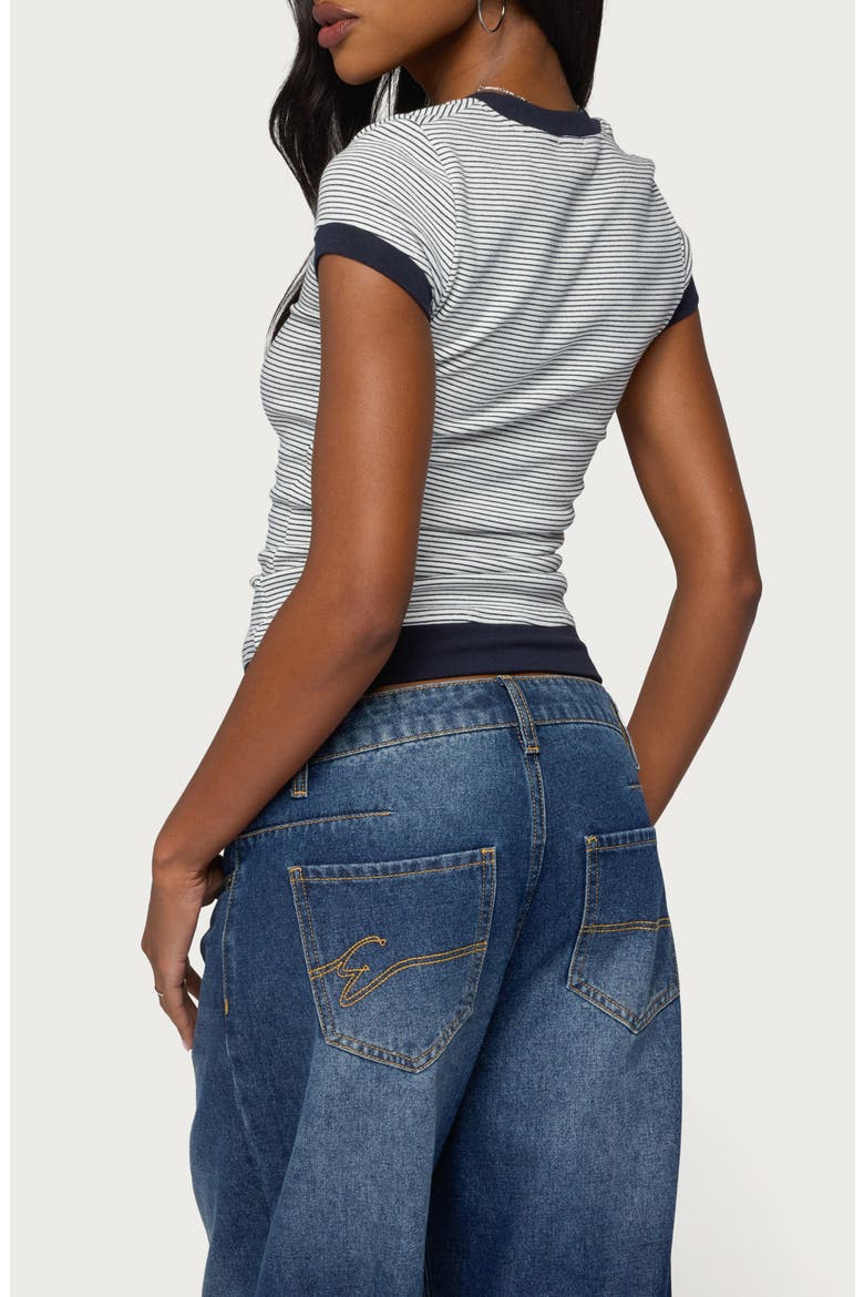 Regin Stripe Henley Top, Alternate, color, NAVY-AND-WHITE