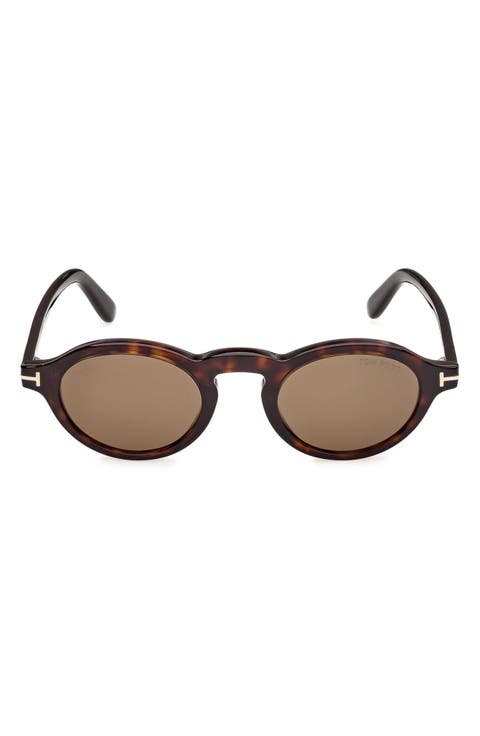 Aristotele 48mm Small Oval Sunglasses