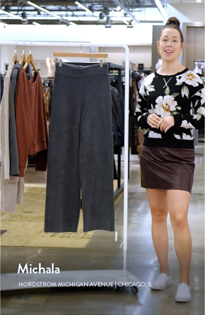 Terri Wide Leg Sweater Pants, sales video thumbnail