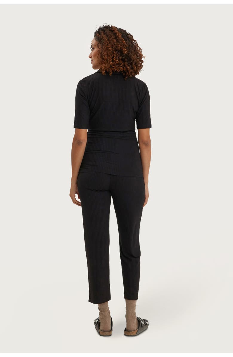 Nom Maternity Calista Maternity & Nursing Top, Alternate, color, Black