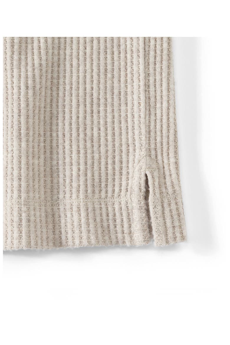 Long Sleeve Waffle Shawl Collar Henley, Alternate, color, Smokey Gray Heather