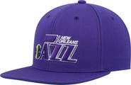 Mitchell & Ness Men's Mitchell & Ness Purple New Orleans Jazz Hardwood Classics Team Ground 2.0 Snapback Hat