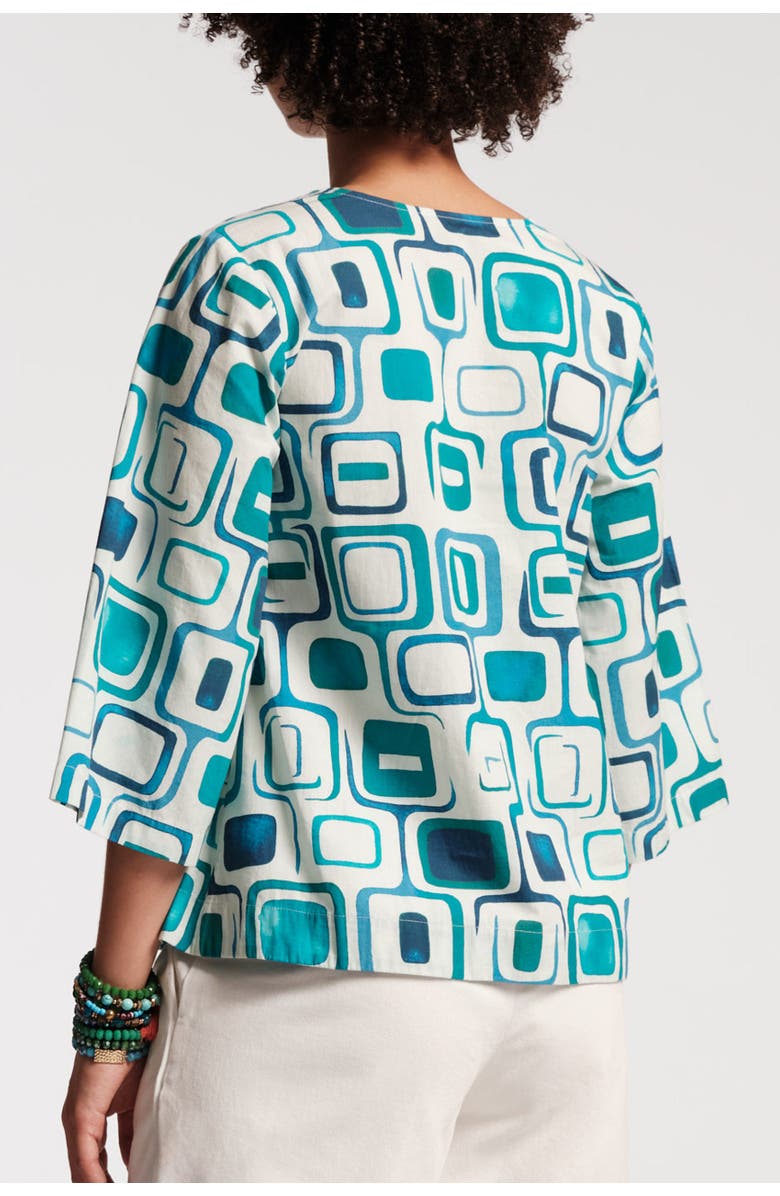 Frances Valentine Easy Top Print Cotton Poplin, Alternate, color,
