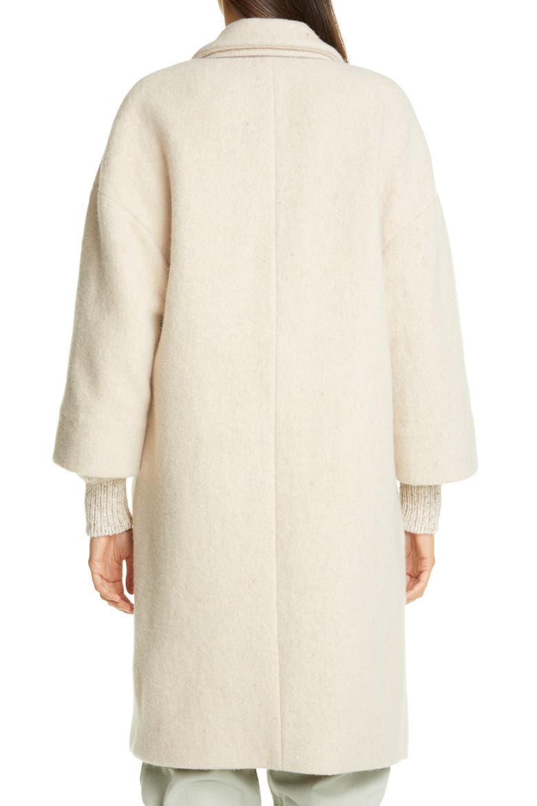 Cashmere Blend Double Breasted Coat, Alternate, color, IVORY