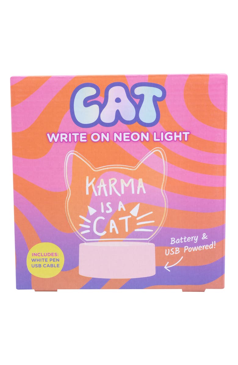 Fizz Creations Write-On Neon Cat Light, Main, color, 